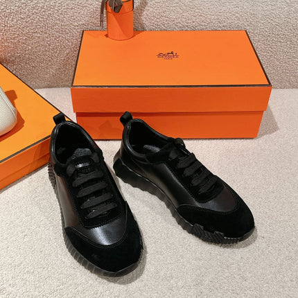 MAINLAND SNEAKER IN FULL BLACK SUEDE AND CALFSKIN