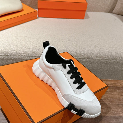 MAINLAND SNEAKER IN PALE GRAY SUEDE AND WHITE CALFSKIN