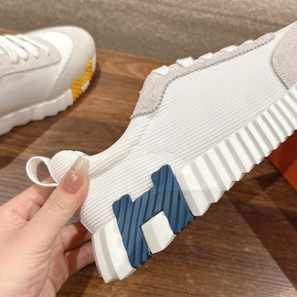 MAINLAND SNEAKER IN PALE GRAY SUEDE AND WHITE BREATHABLE MESH FABRIC 959352