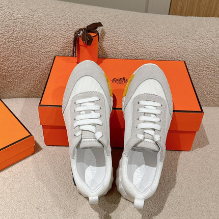 MAINLAND SNEAKER IN PALE GRAY SUEDE AND WHITE BREATHABLE MESH FABRIC 959352