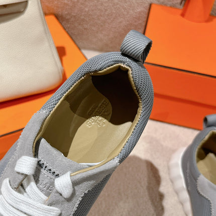 MAINLAND SNEAKER IN ASH GRAY SUEDE AND SHARK GRAY BREATHABLE MESH FABRIC