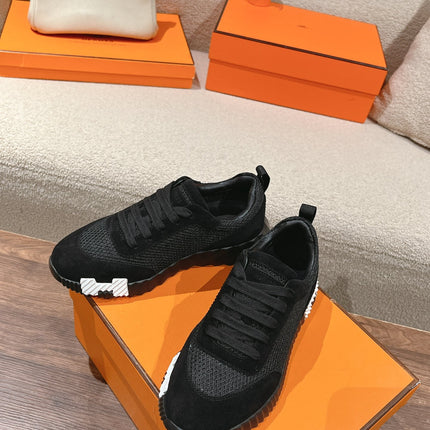 MAINLAND SNEAKER IN BLACK SUEDE AND BREATHABLE MESH FABRIC