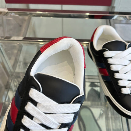 GG ACE SNEAKER IN BLACK SHEEPSKIN