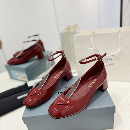 PRA NAPPA MARY JANE PUMPS JAM LAMBSKIN