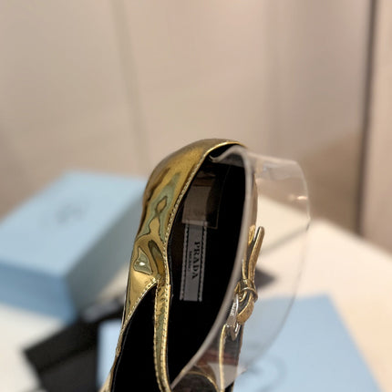 PRA BRUSHED PUMPS METALLIC GOLD LAMBSKIN