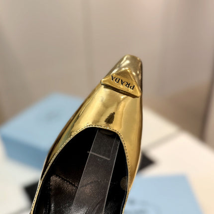 PRA BRUSHED PUMPS METALLIC GOLD LAMBSKIN