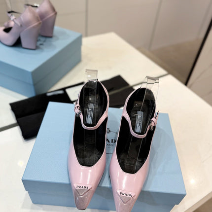 PRA BRUSHED PUMPS PASTEL PINK LAMBSKIN