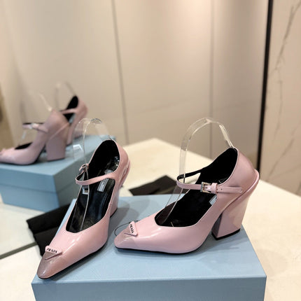 PRA BRUSHED PUMPS PASTEL PINK LAMBSKIN