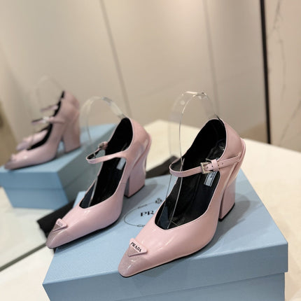 PRA BRUSHED PUMPS PASTEL PINK LAMBSKIN