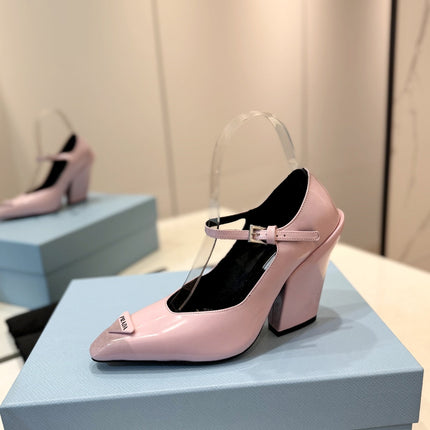PRA BRUSHED PUMPS PASTEL PINK LAMBSKIN