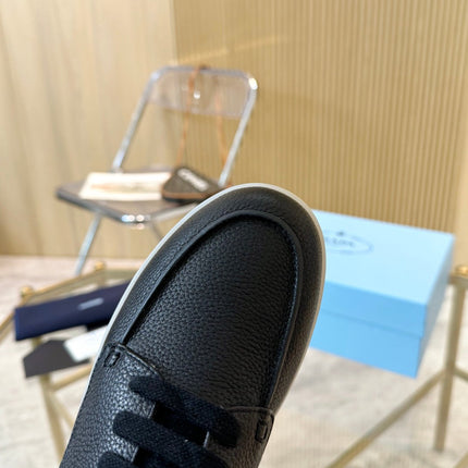 PRA LACE-UP SHOES BLACK CALFSKIN