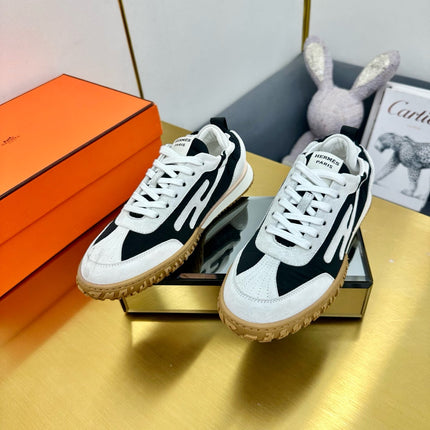 JET SNEAKER IN WHITE MIX BLACK SUEDE