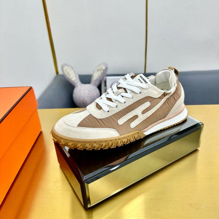 JET SNEAKER IN KHAKI MIX MEDIUM BROWN SUEDE