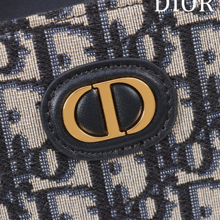 MONTAIGNE MINI DOCTOR BAG 20 IN BLACK MONOGRAM OBLIQUE JACQUARD MIX CALFSKIN