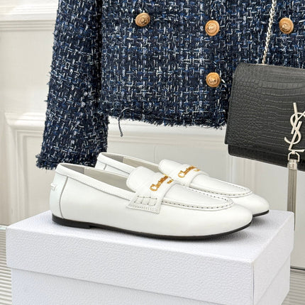 DIOR LOAFER 25S IN WHITE LAMBSKIN
