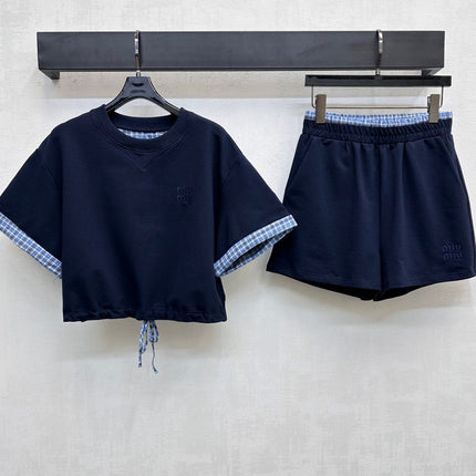 MIU 25S PLAID SET IN COTTON 264589