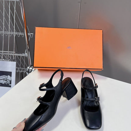 JACKIE 50 PUMP BLACK LAMBSKIN