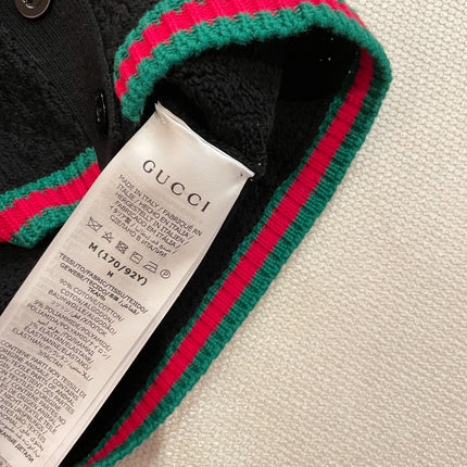 GUCCI SHORT-SLEEVE KNIT POLO SHIRT STYLE 112