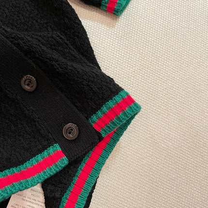 GUCCI SHORT-SLEEVE KNIT POLO SHIRT STYLE 112