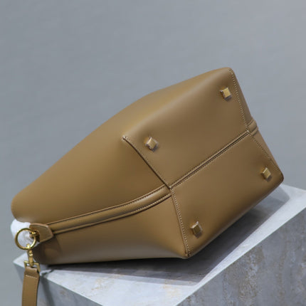 YSL 25S LE 5 À 7 BAG 26 IN BROWN CALFSKIN GOLD HARDWRE