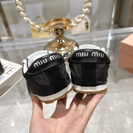 PLUME NAPPA SNEAKERS IN BLACK SUEDE AND CANVAS