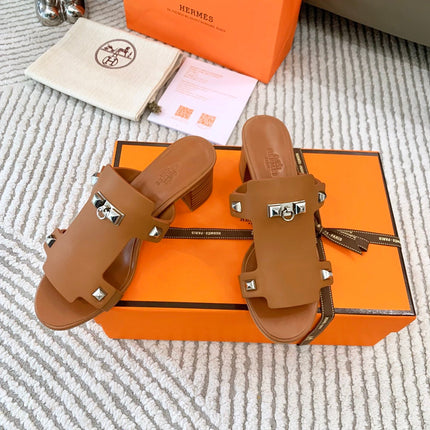 INVINCIBLE 50 SANDAL IN BRONZE BROWN CALFSKIN