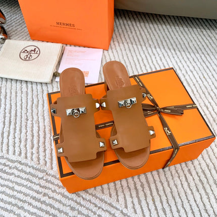 INVINCIBLE 50 SANDAL IN BRONZE BROWN CALFSKIN