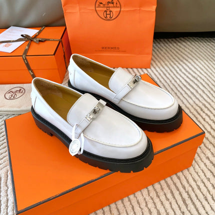 ICONE LOAFER IN WHITE CALFSKIN