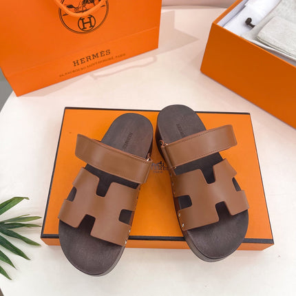 KOS CLOG IN BRONZE BROWN CALFSKIN