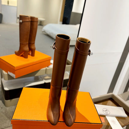 STORY BOOT 85MM IN BRONZE BROWN CALFSKIN