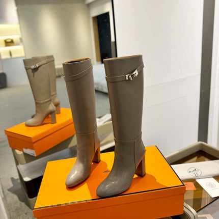 STORY BOOT 85MM IN PEANUT BROWN CALFSKIN