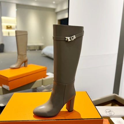 STORY BOOT 85MM IN PEANUT BROWN CALFSKIN