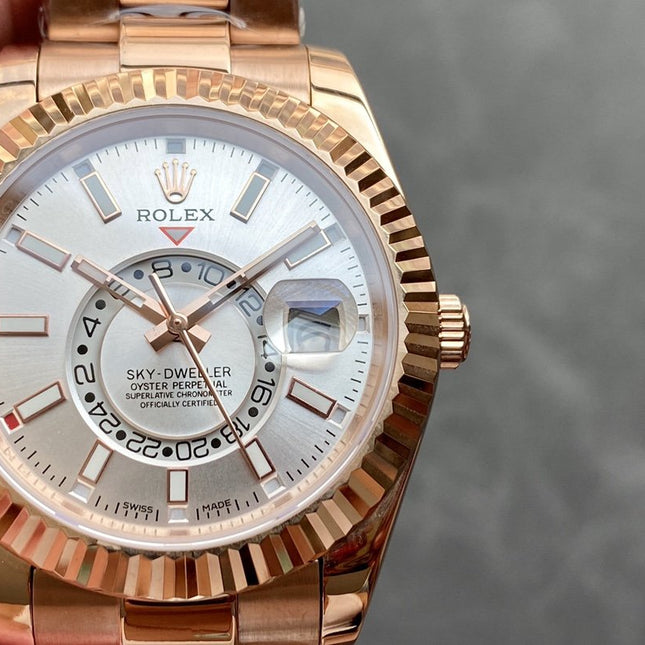 SKY-DWELLER ROSE GOLD 42 GREY DIAL