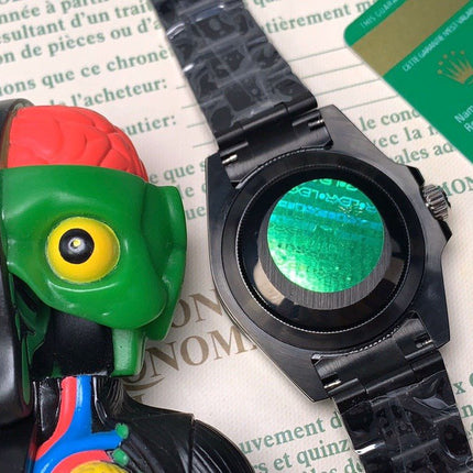 SUBMARINER DATE 40 CUSTOM ALL BLACK HAND ENGRAVED