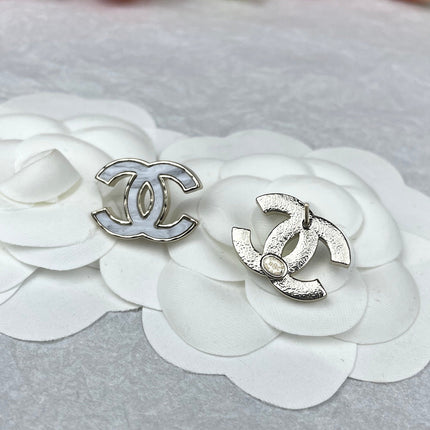CC SILVER MARBLE EARRINGS