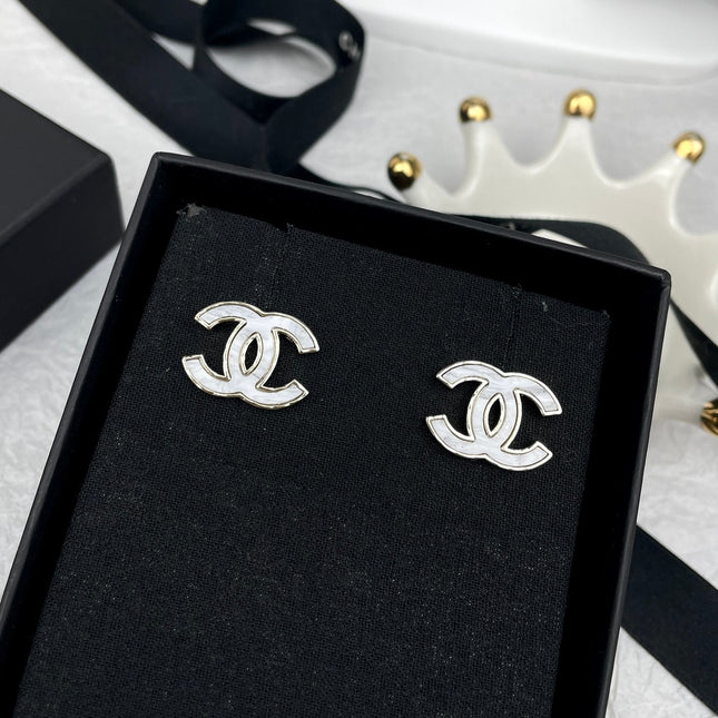 CC SILVER MARBLE EARRINGS