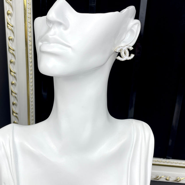 CC SILVER MARBLE EARRINGS