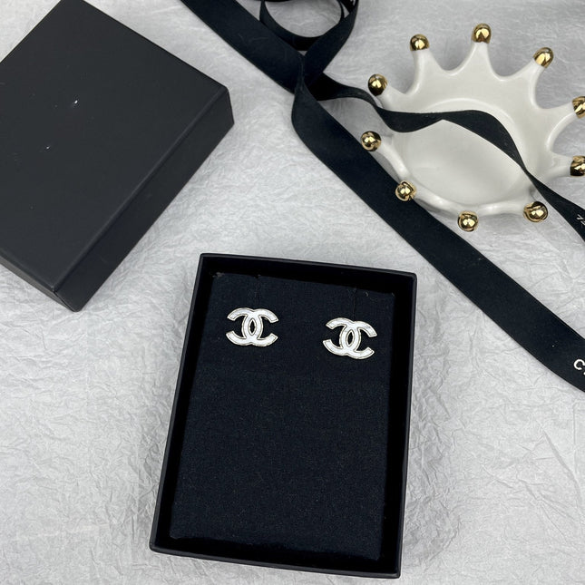 CC SILVER MARBLE EARRINGS