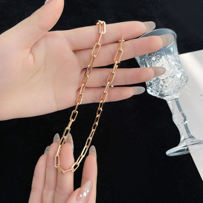 SANTOS CHAIN PINK GOLD NECKLACE