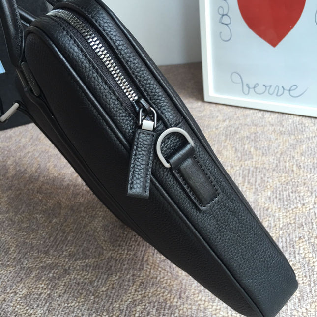 WORK BAG 36 IN BLACK GRAINED CALFSKIN