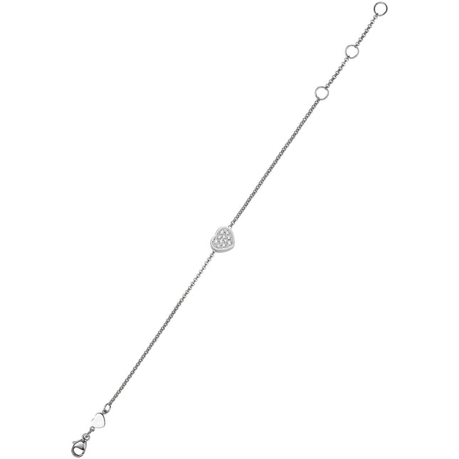 HAPPY HEART SILVER BRACELET DIAMOND