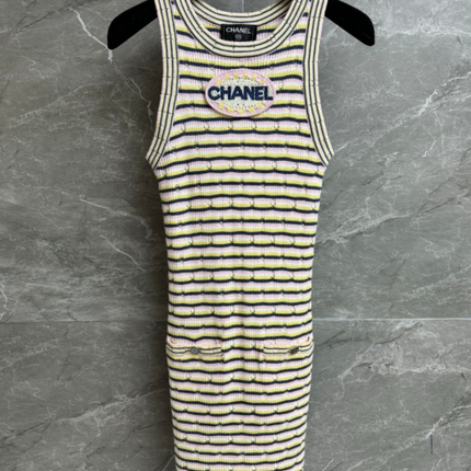 CC 2025 Dress Pink Yellow mix Black Tencel