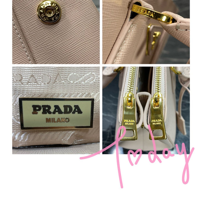 PRA GALLERIA 32 BAG IN BEIGE SAFFIANO LEATHER