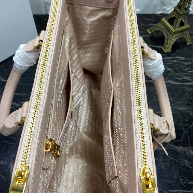 PRA GALLERIA 32 BAG IN BEIGE SAFFIANO LEATHER