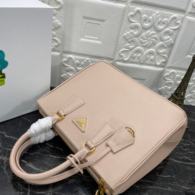 PRA GALLERIA 32 BAG IN BEIGE SAFFIANO LEATHER