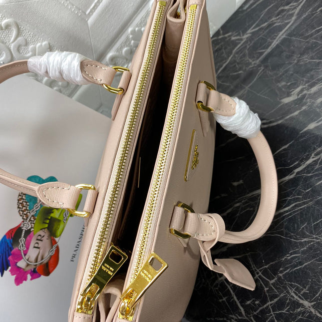 PRA GALLERIA 32 BAG IN BEIGE SAFFIANO LEATHER