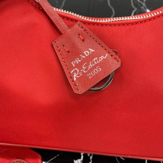 PRA HOBO 22 BAG IN CHERRY RED RE-NYLON