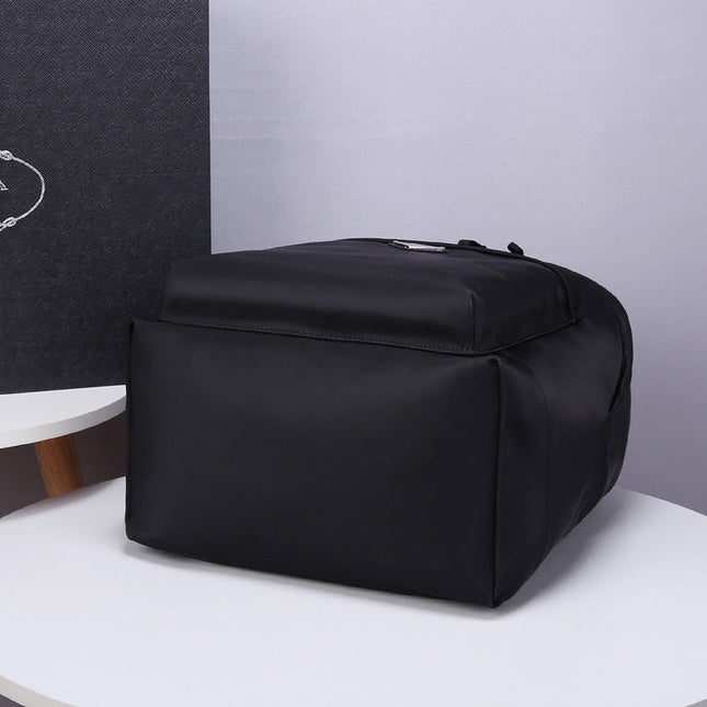 PRA BACKPACK 39 IN BLACK RE-NYLON AND SAFFIANO LEATHER
