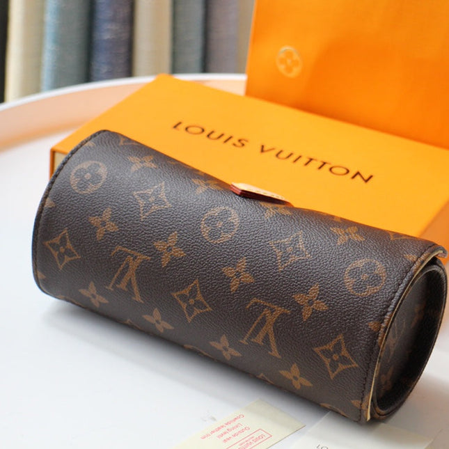 LV 25S ASTUCCIO PER 3 OROLOGI 20 IN BROWN MONOGRAM CALFSKIN