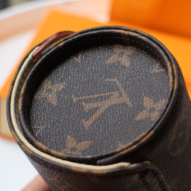 LV 25S ASTUCCIO PER 3 OROLOGI 20 IN BROWN MONOGRAM CALFSKIN